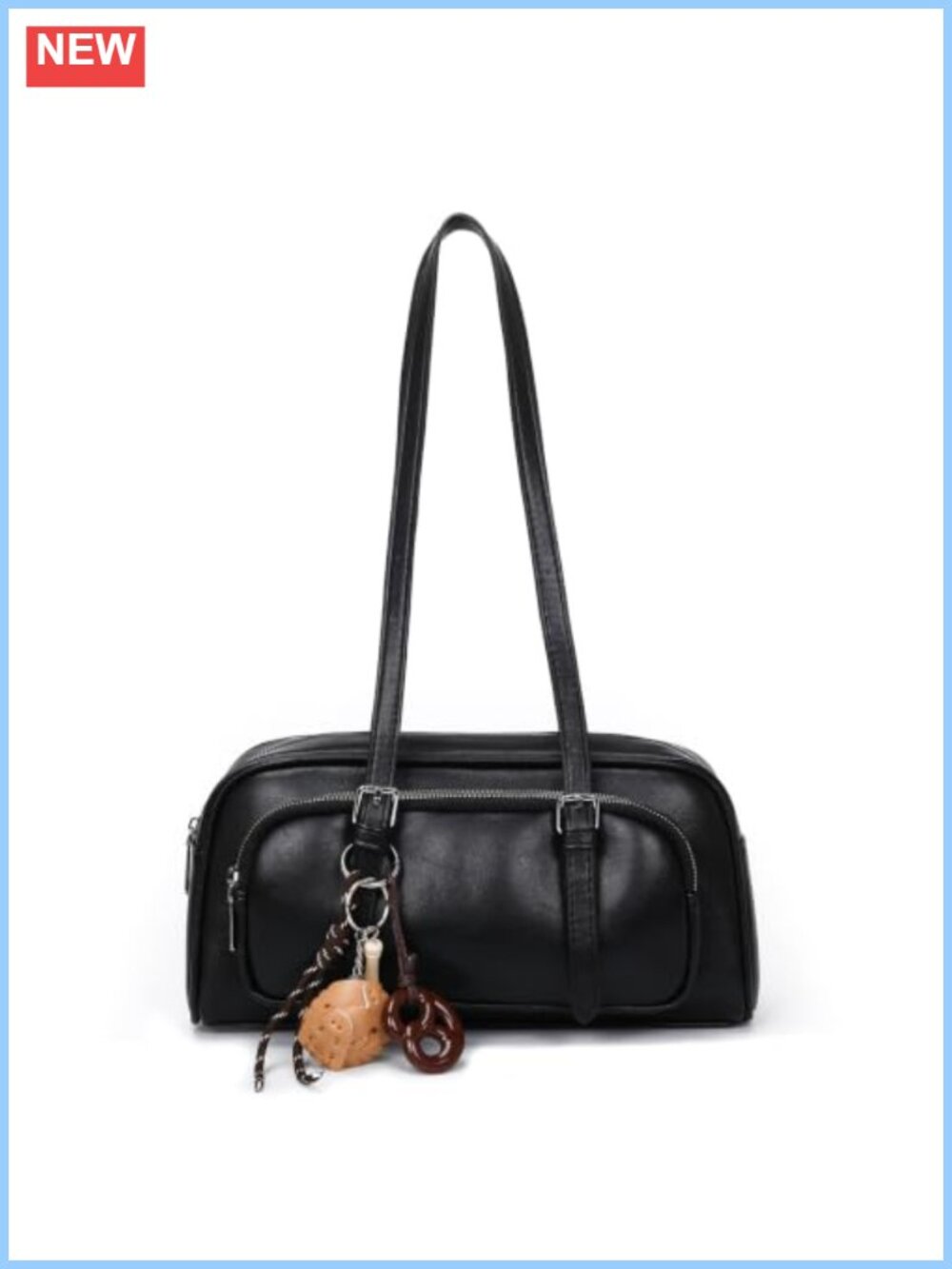 Herald Small Retro Swing Zip Shoulder Bag with Adjustable Strap